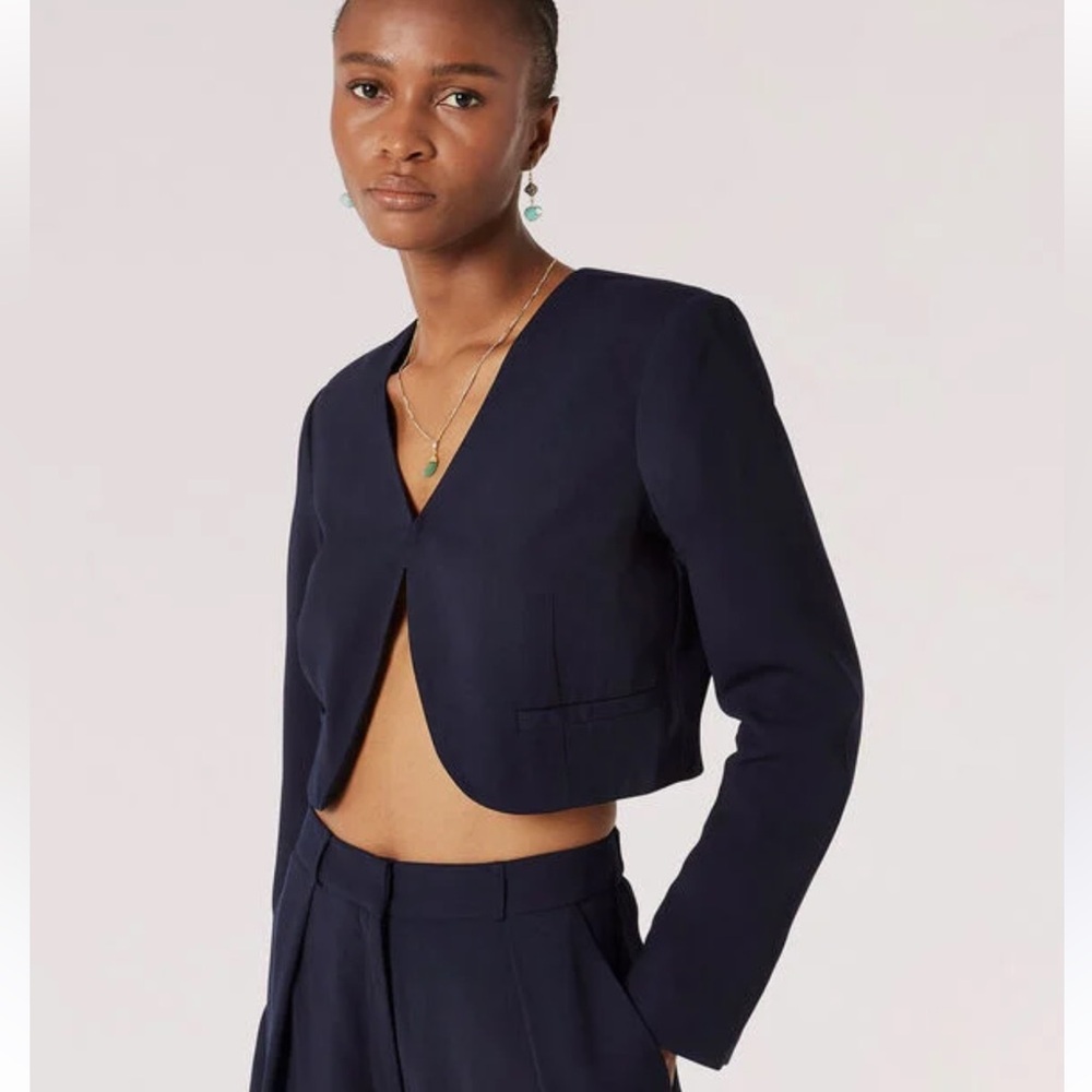 NEW $218 Susana Monaco x Revolve Cropped Bolero Jacket Black women size XS